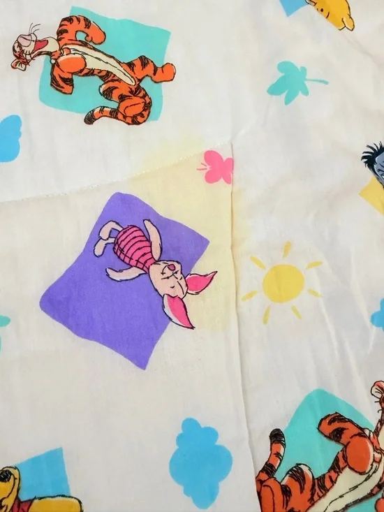 Vintage 1994 Disney Winnie the Pooh Crib Blanket Quilt- Tigger - Piglet - Eeyore - Picture 13 of 15